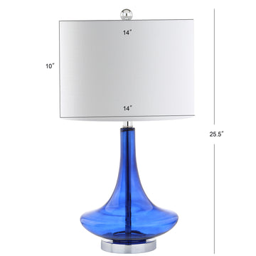 Cecile 25.5" Glass Teardrop LED Table Lamp - JONATHAN Y